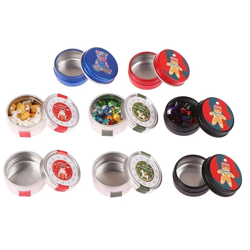 Миниатюрная жестяная подарочная баночка для кукол 3,5*1,7см цв.зелёный 27887 для кукол | 1