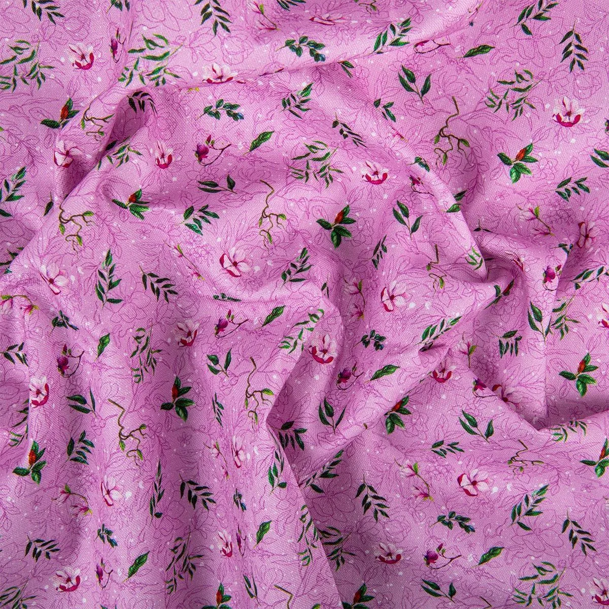 Ткань хлопковая PEPPY ПРЕКРАСНЫЕ МАГНОЛИИ 50*55см цв.ПМ-05 сиреневый для кукол | 3