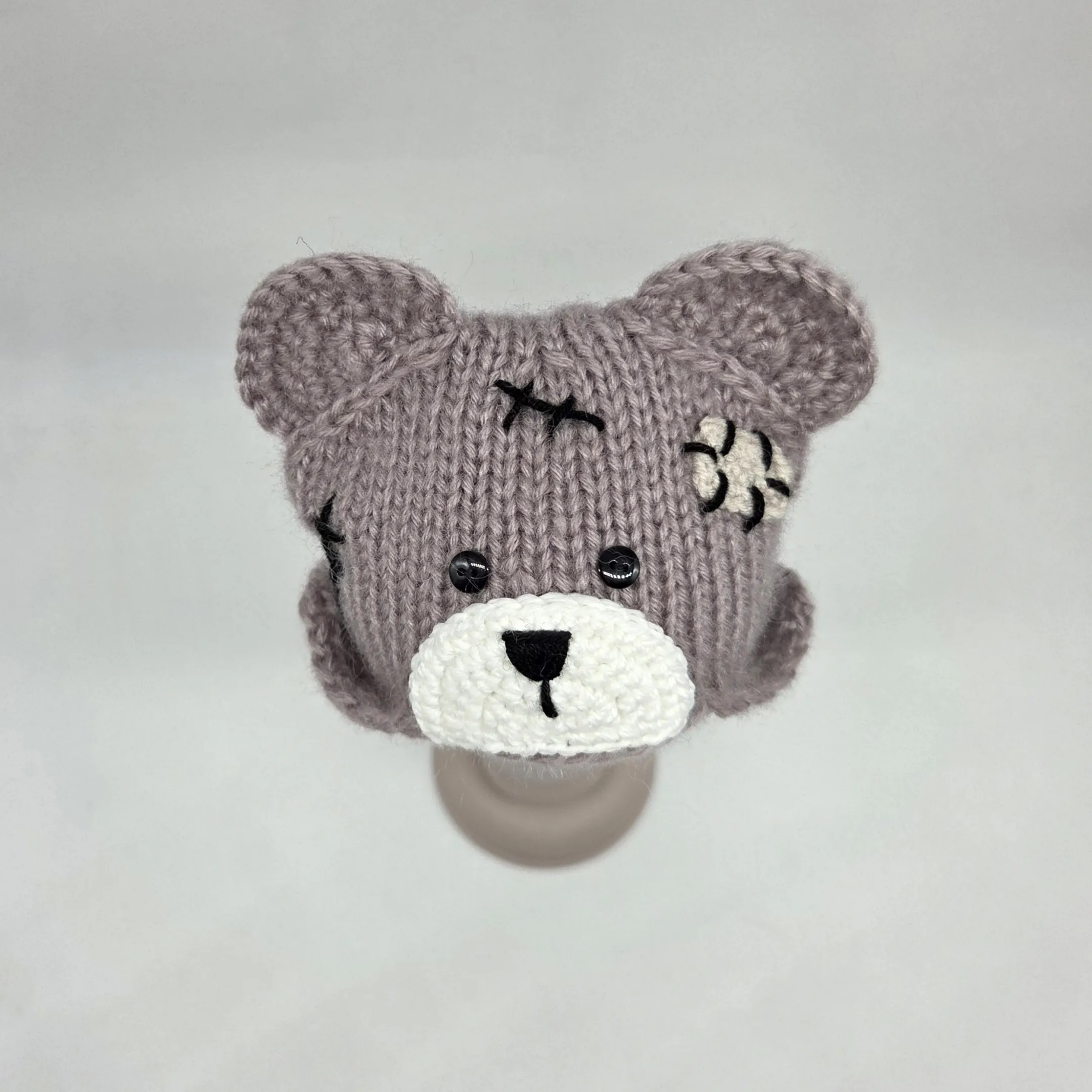 Шапочка-мишка ША-50 цв.лиловый (02), обхват 27см для кукол | 4