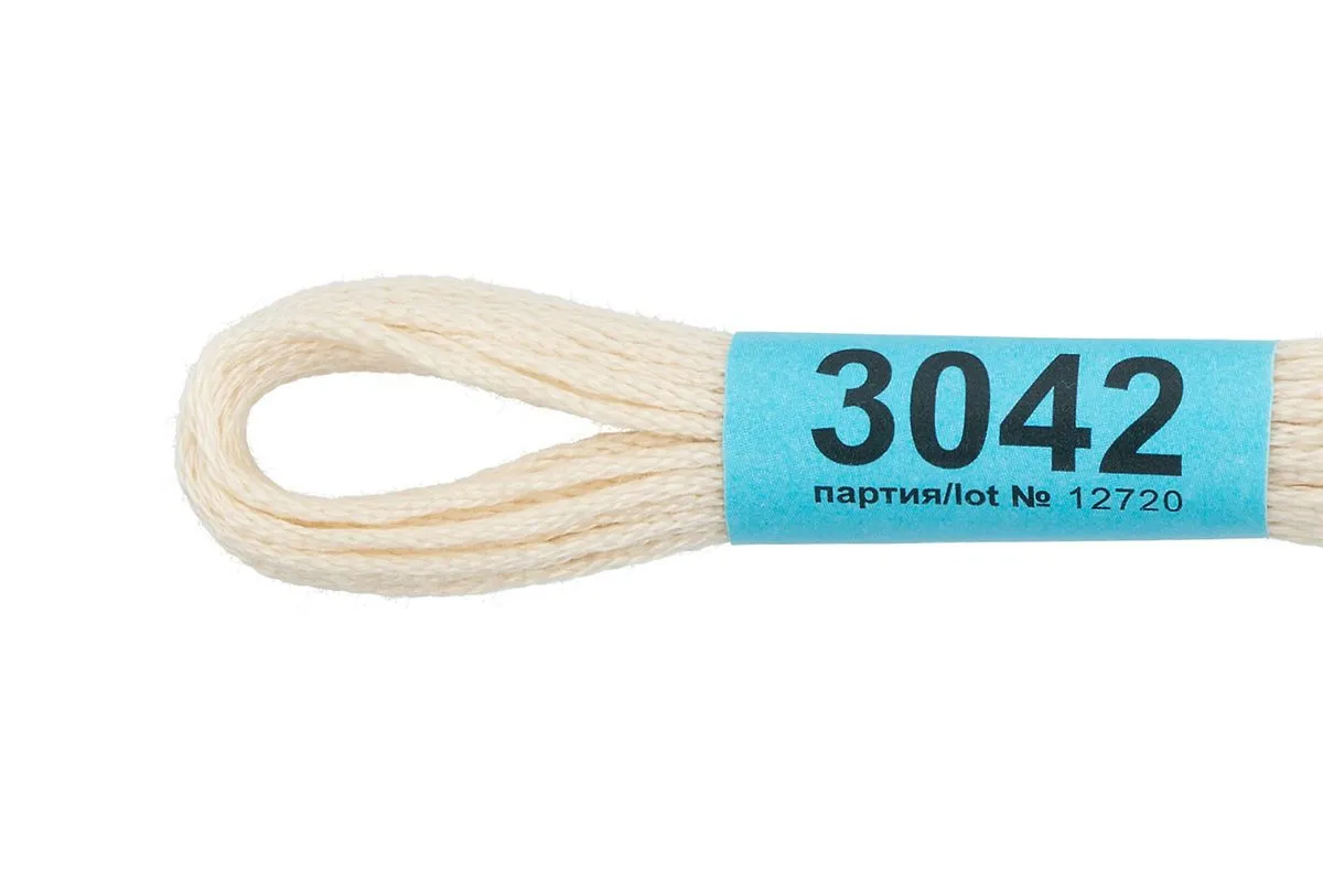 Мулине Gamma цв.№3042 серо-кремовый 100% хлопок для кукол | 1