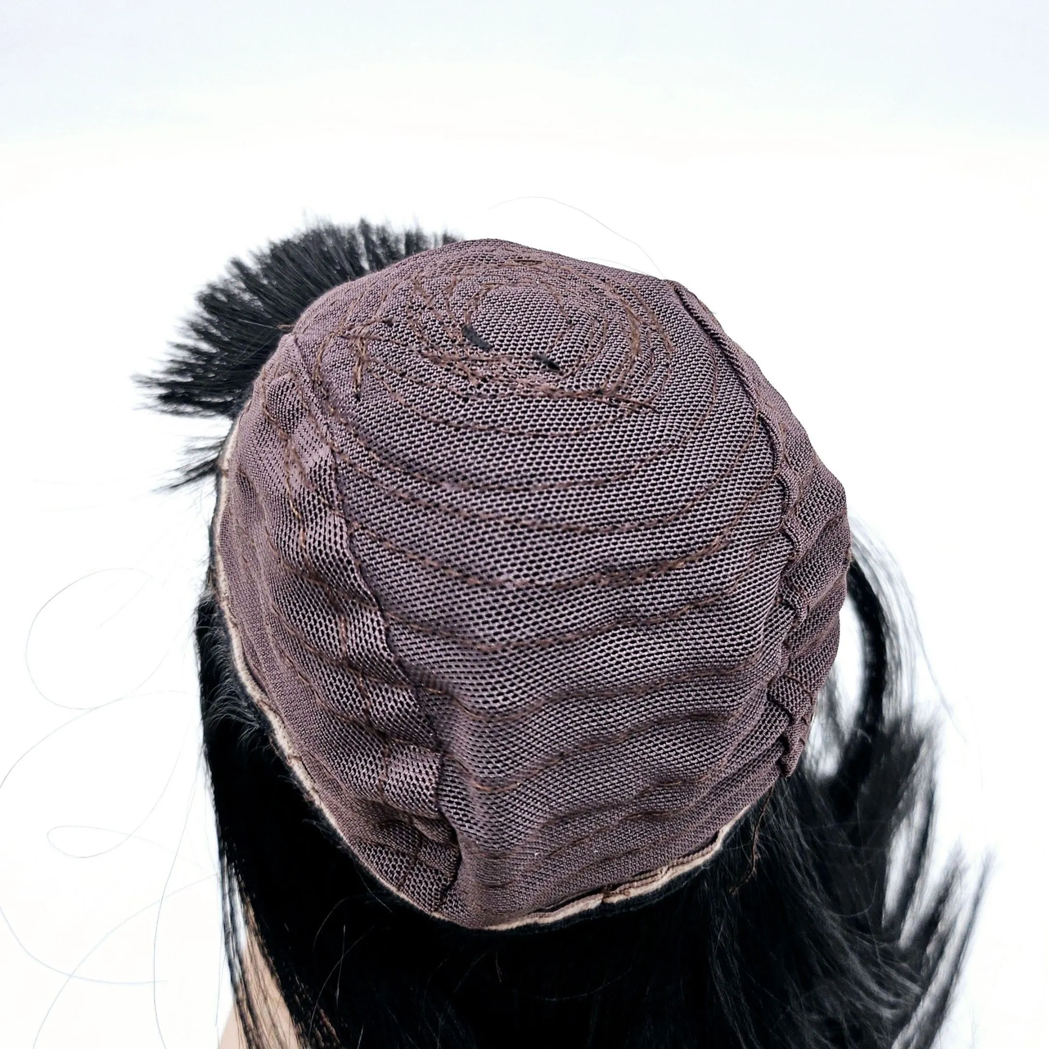 Парик П-101 с челкой цв.чёрный (01) обхват 27см для кукол | 5