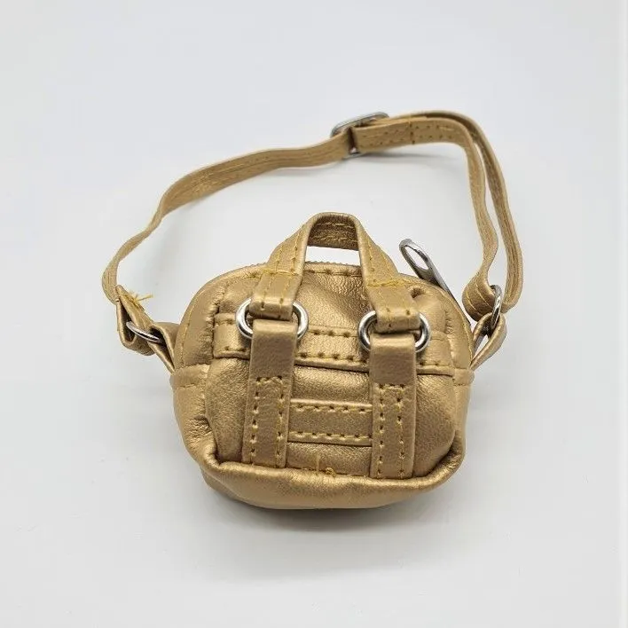 Сумочка С-90 на молнии цв.золото 4*3см для кукол