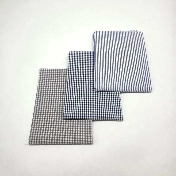 Набор ткани хлопок Клетка/Полоска (3 шт.) 28140 для кукол | 3