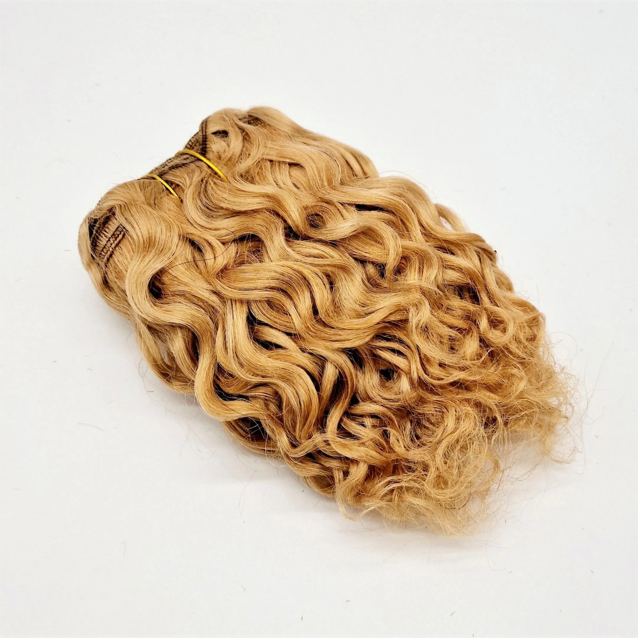 Трессы козочка кудрявые цв.пшеница (27) упаковка 4,8-5м для кукол | 1