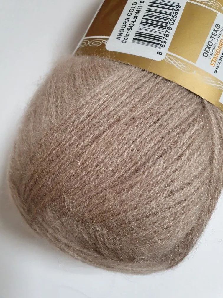 Пряжа Alize Angora Gold 80% акрил 20% шерсть 100г 550м цв.542 какао для кукол | 1