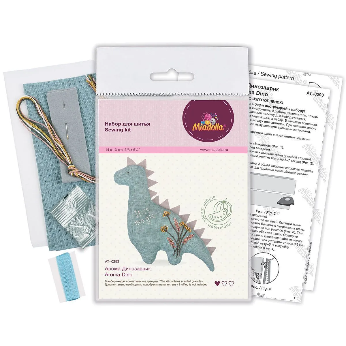 Набор для шитья "Miadolla" AT-0293 Арома Динозаврик для кукол | 3