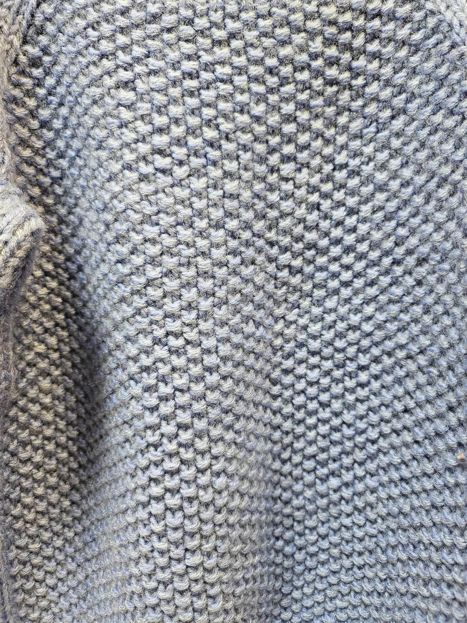 Свитер вязанный ручная работа цв.голубой рост 110-116 для кукол | 2