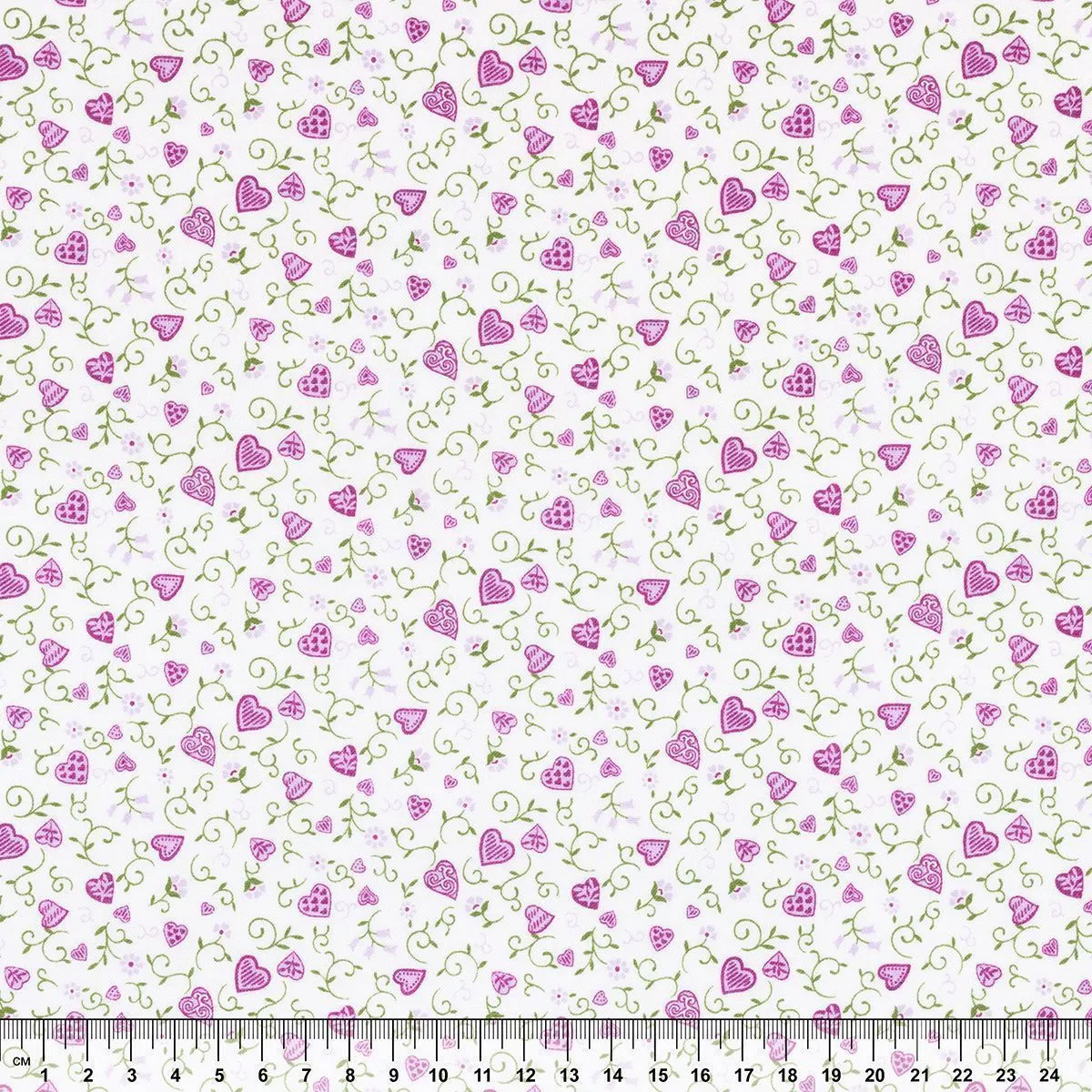 Ткань хлопковая 4517 цв.кремовый/сердечки (102) 50*55см для кукол | 1