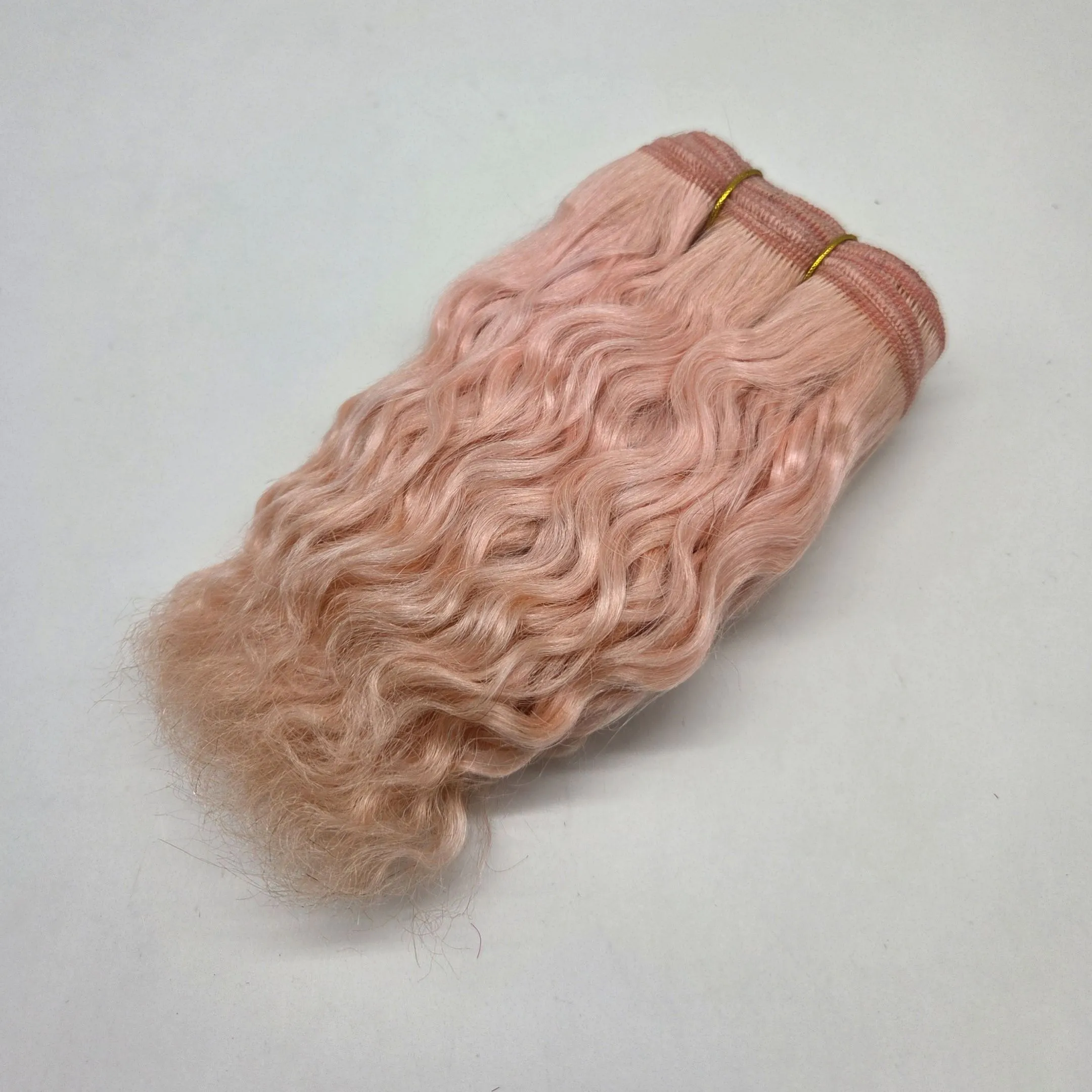 Трессы козочка кудрявые цв.розовый pink упаковка 4,8-5м для кукол | 1