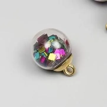 Подвеска Шар квадратики 2,1*1,6см цв.разноцветный 1шт. 5373706 для кукол