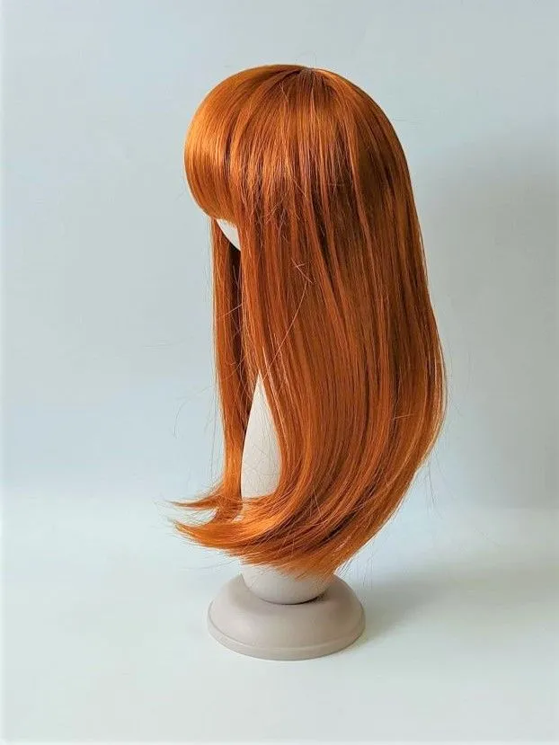 Парик П-101 с челкой цв.рыжий (8W) обхват 27см для куклы Рыжика школа Т. Коннэ для кукол | 2
