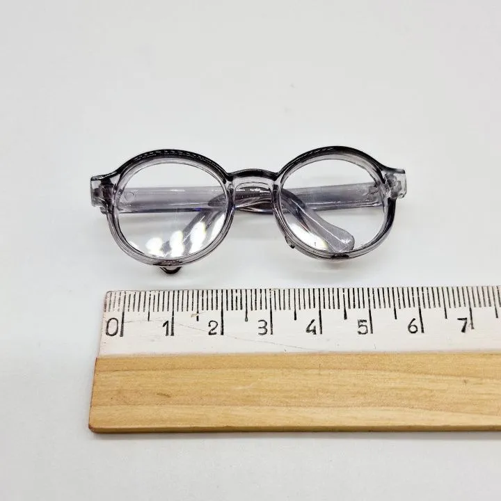 Очки со стеклом пластик 6,5см цв.серый 243-12 для кукол