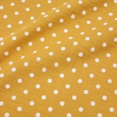 Муслин двухслойный Горох цв.винтажно-янтарный в горох 46*50см М-2803 для кукол
