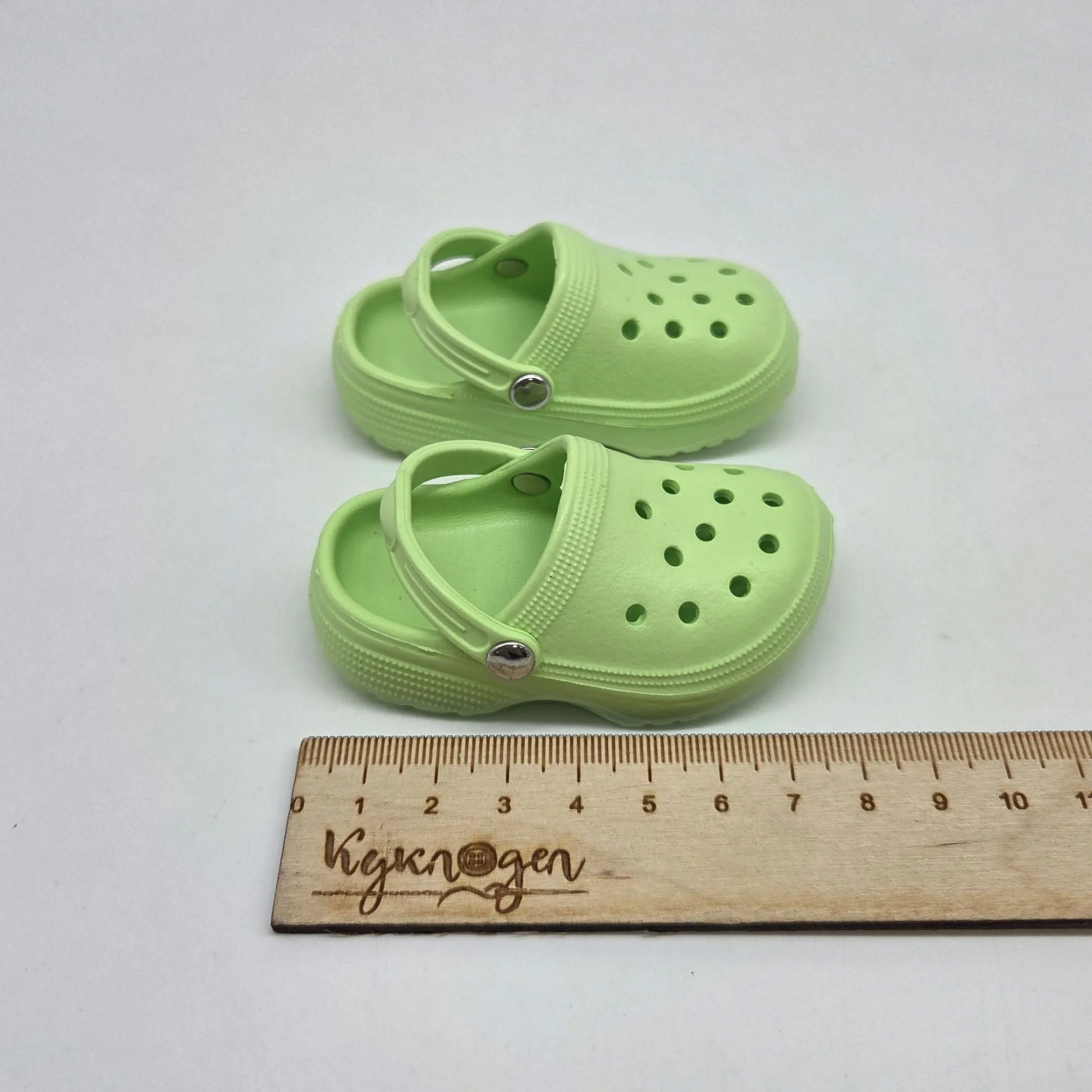 Кроксы 8,3см цв.салатовый (06) К-187 для кукол | 2