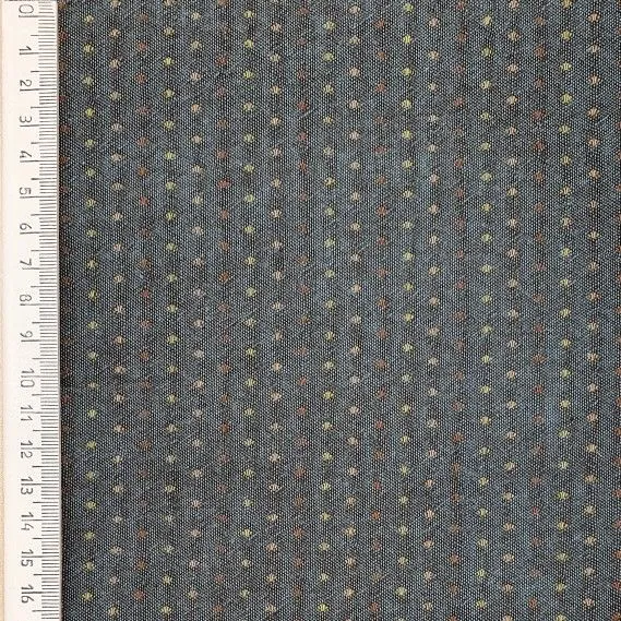 Корейский хлопок фактурный Цветные точки 36*45см цв.сине-серый 88-092 NEW для кукол | 1