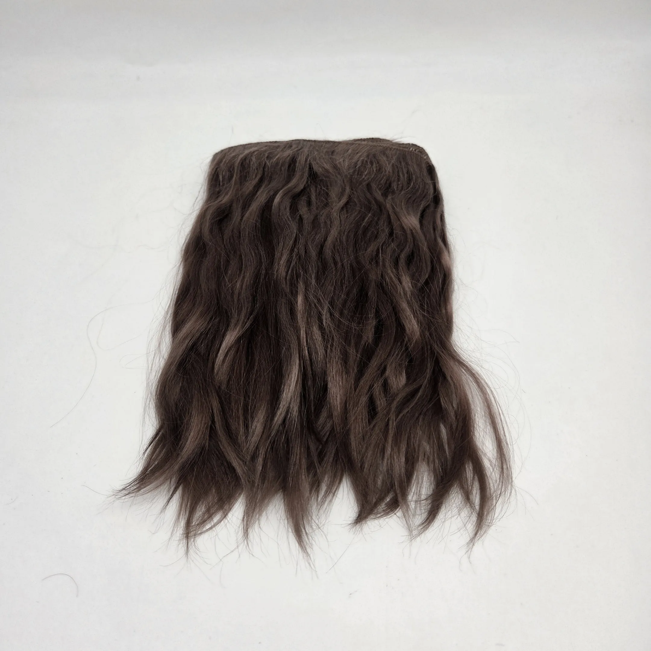 Трессы козочка шелковистые кудрявые цв.коричневый (42) упаковка 1м для кукол | 2