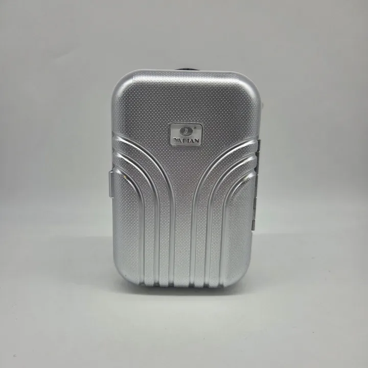 Чемодан-копилка пластик  17*11,5*8,2см цв.серебрянный Ч-050 для кукол