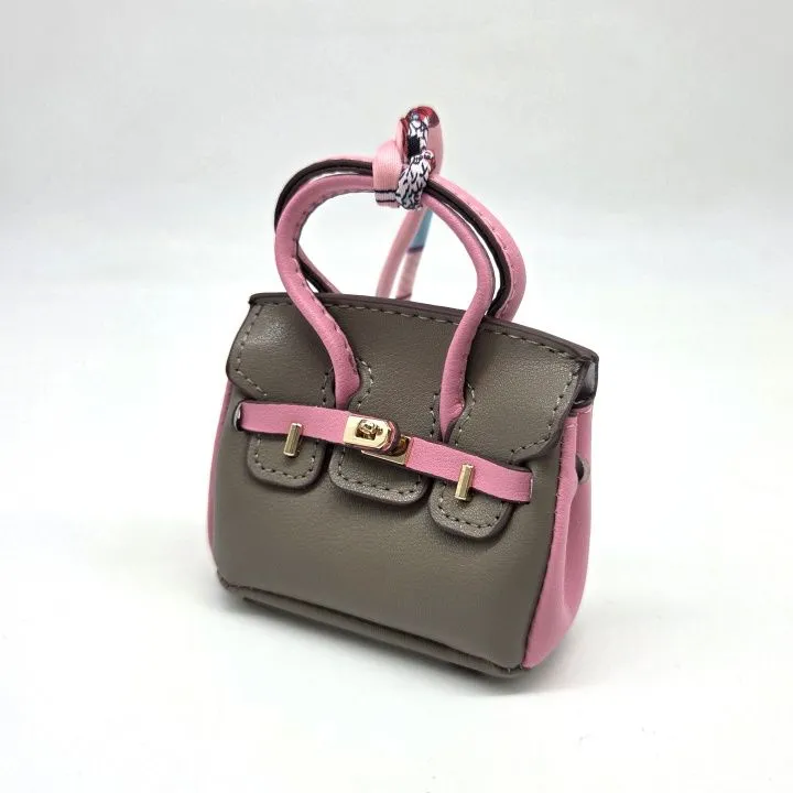 Сумка 7*7,5*3см цв.коричневый/розовый (21) С-156 для кукол