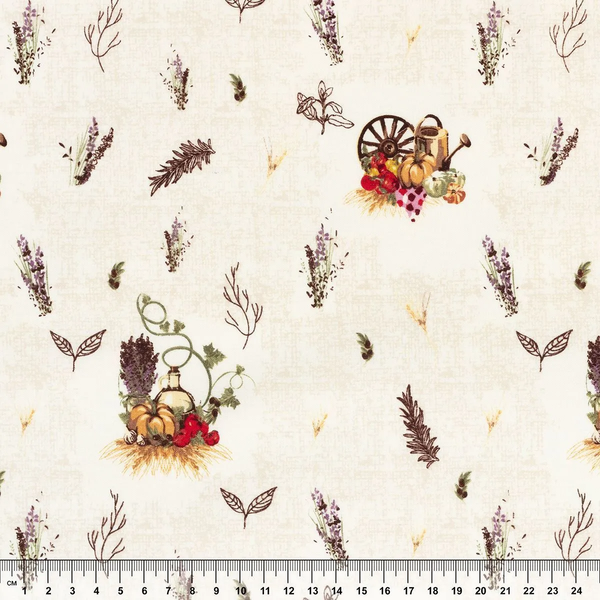 Ткань хлопковая PEPPY УДАЧНЫЙ УРОЖАЙ 50*55см цв.УУ-05 белый для кукол | 2