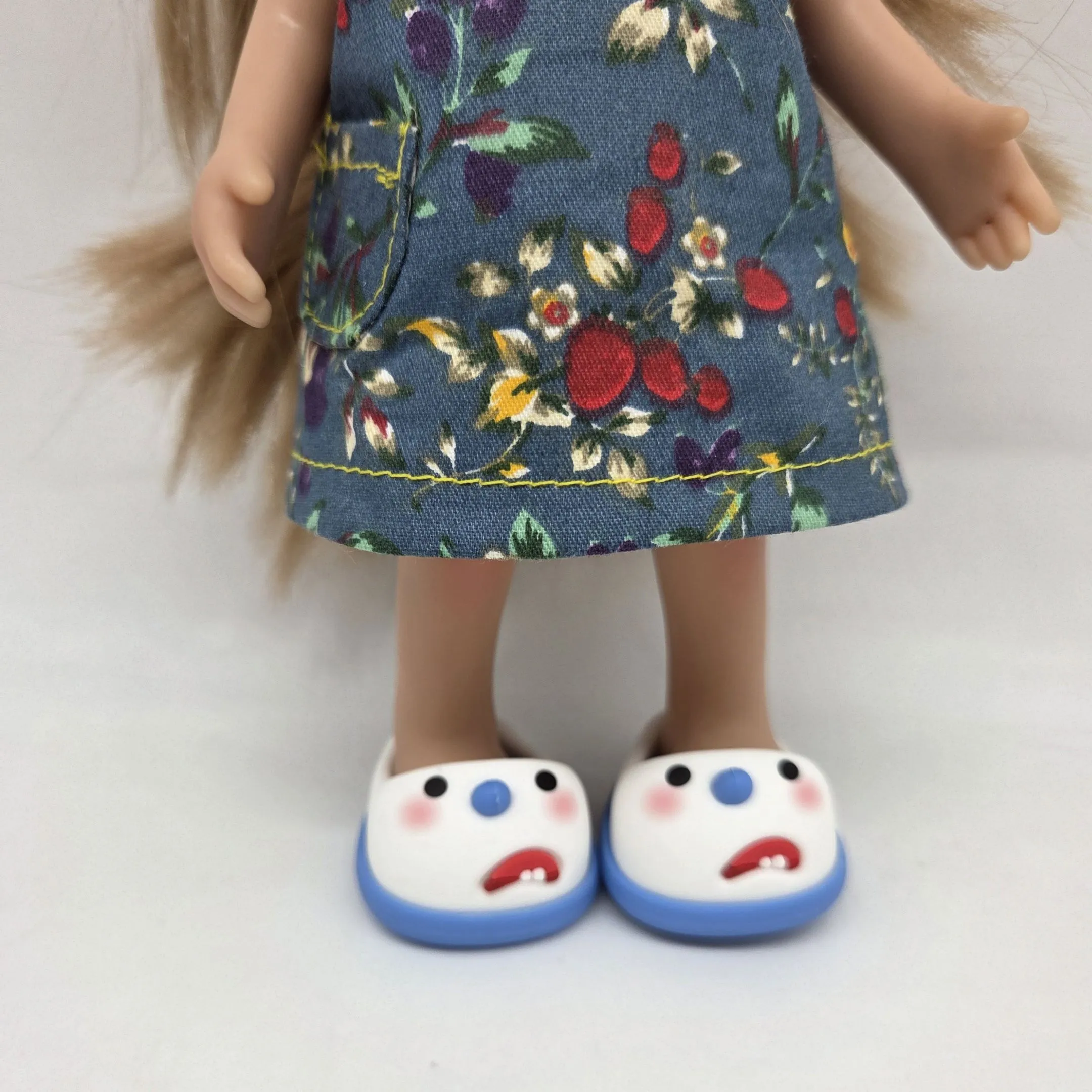 Туфли резиновые Снеговик 4,3см цв.синий (17) К-171 для кукол | 6