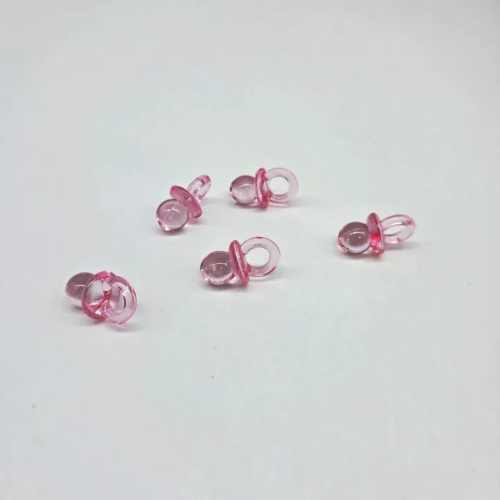 Пустышки для кукол 5шт. 2,2см цв.розовый прозрачный (02) П-11 для кукол