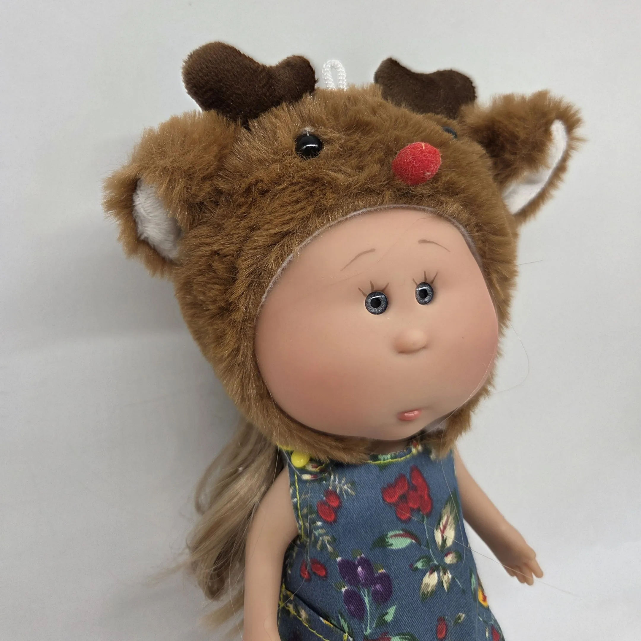 Шапочка плюшевая для кукол Олень обхват 23см 278-08 для кукол | 1