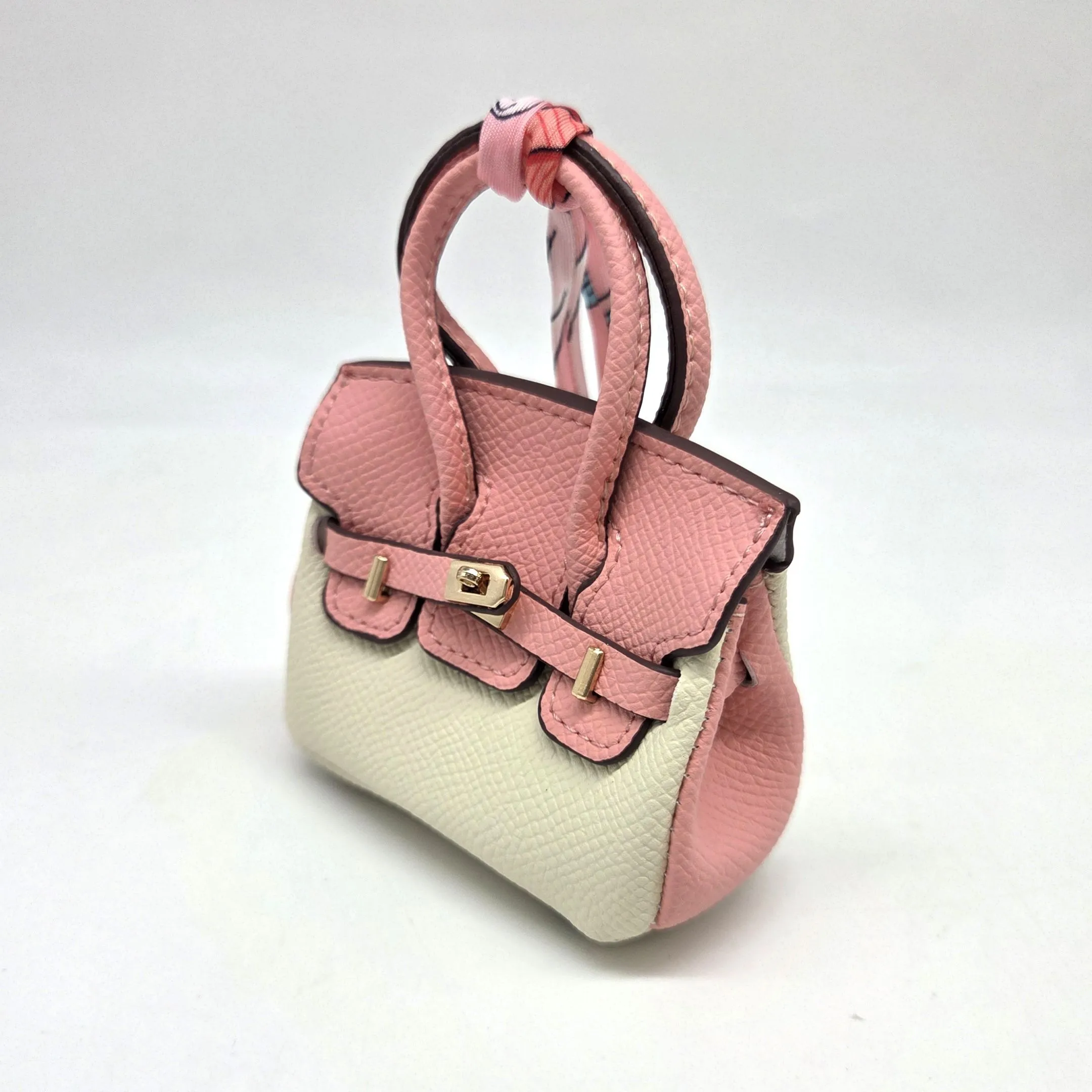 Сумка 7*7,5*3см цв.кремовый/розовый (11) С-156 для кукол | 2