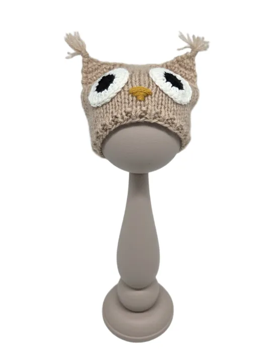 Шапочка-Сова ША-24 цв.бежевый, обхват 27см для кукол