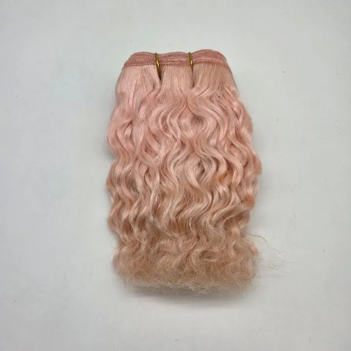 Трессы козочка кудрявые цв.розовый pink упаковка 4,8-5м для кукол
