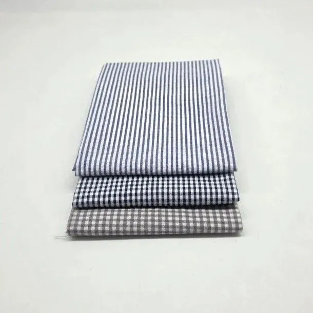 Набор ткани хлопок Клетка/Полоска (3 шт.) 28140 для кукол | 1