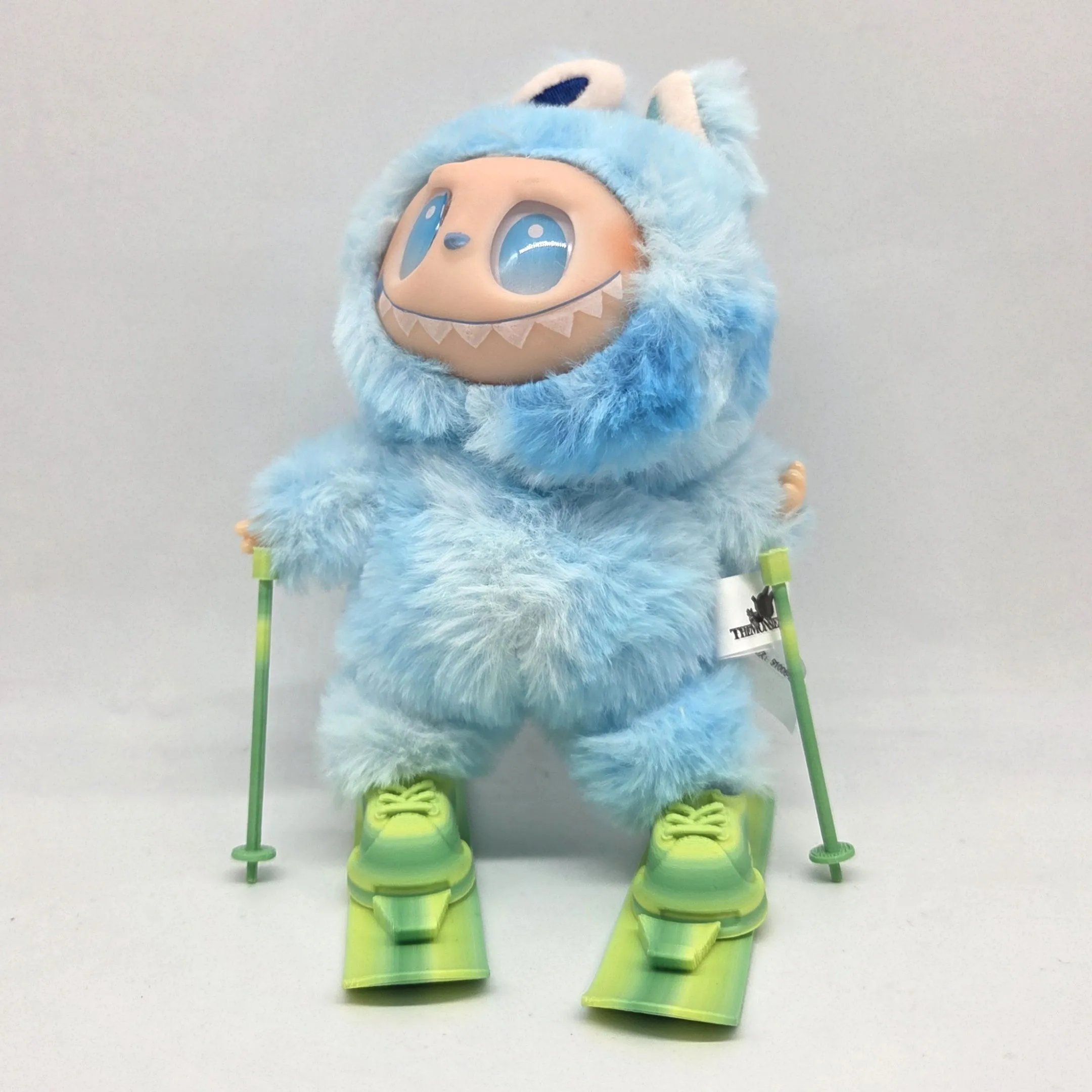 Лыжи с палками и ботинками для кукол (Лабубу 17см) цв.салатовый (03) 282 для кукол | 4