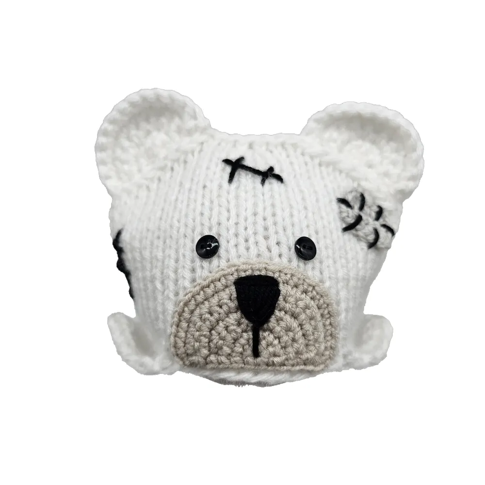 Шапочка-мишка ША-50 цв.белый (05), обхват 27см для кукол | 1