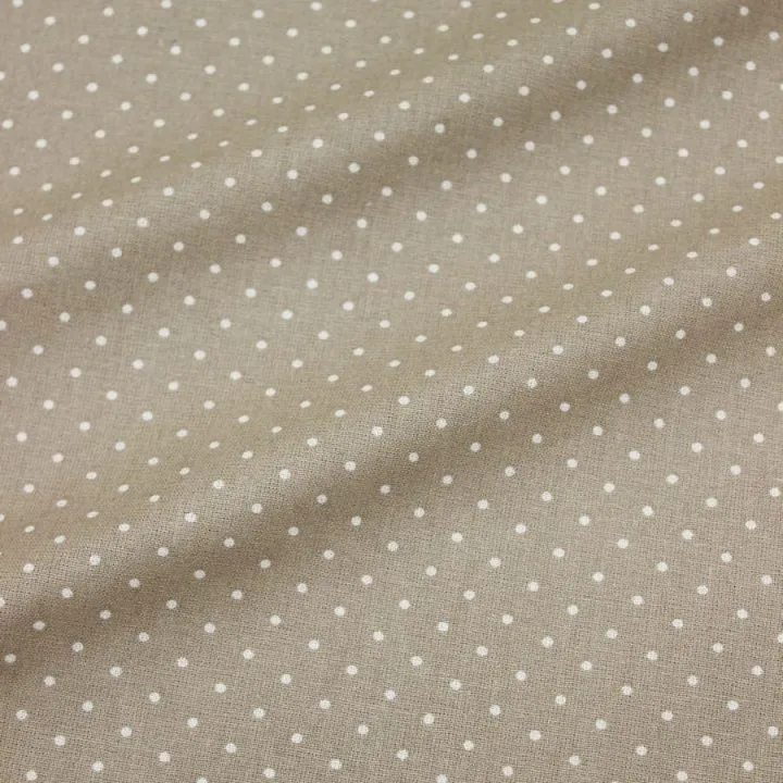 Бязь хлопковая Мелкий горох (2мм) 50*50см цв.бежево-кофейный 28089 для кукол