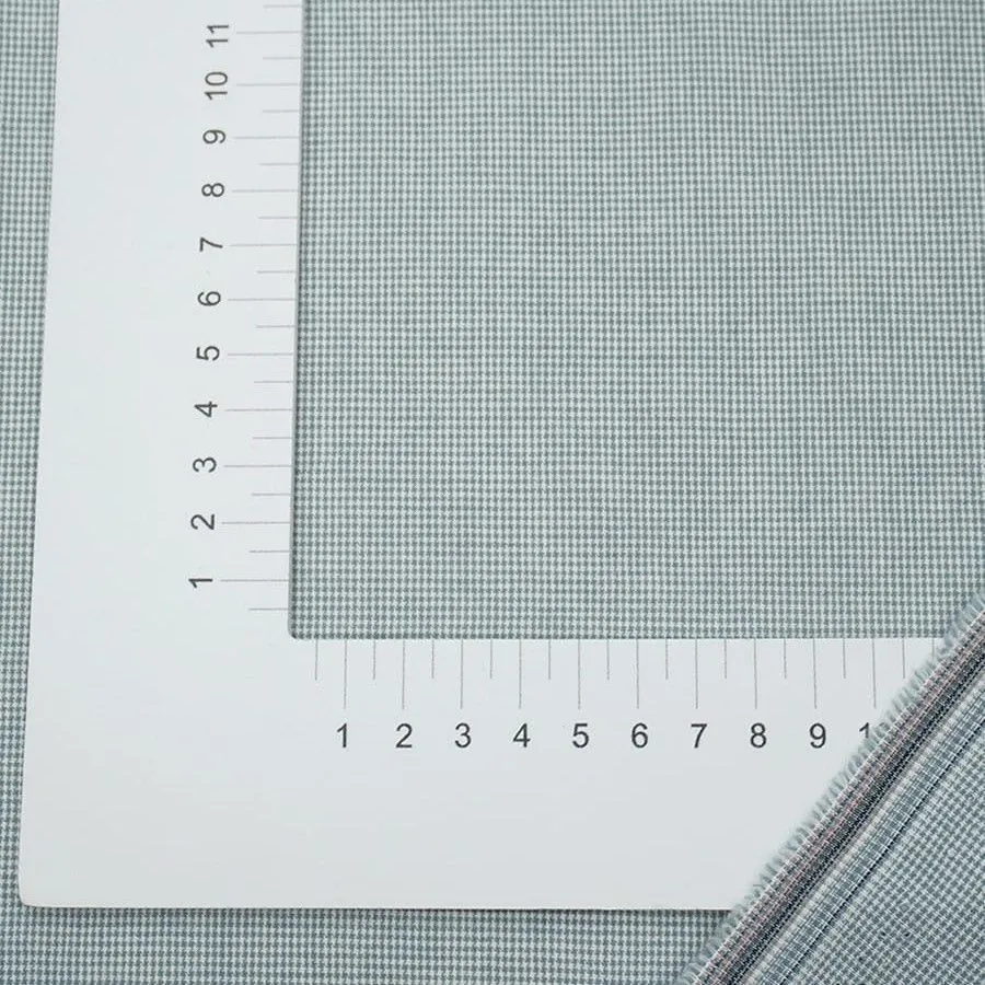 Варёный (стираный) хлопок Микроклетка цв.серо-бирюзовый винтаж 50*50см 28128 для кукол | 3