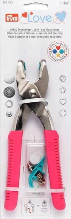 Щипцы PRYM Love VARIO с насадками для пробивания отверстий d-3 и 4мм 390902 (мятая упаковка) для кукол