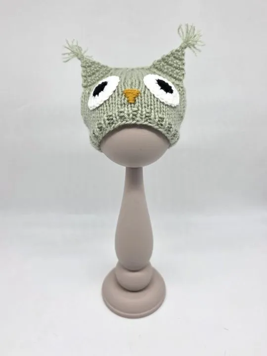 Шапочка-Сова ША-24 цв.мятный (03), обхват 27см для кукол