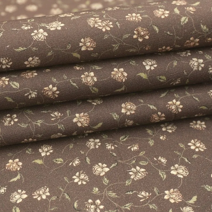 Ткань хлопковая Воздушное сплетение 50*48см цв.коричневый 28123 для кукол | 2