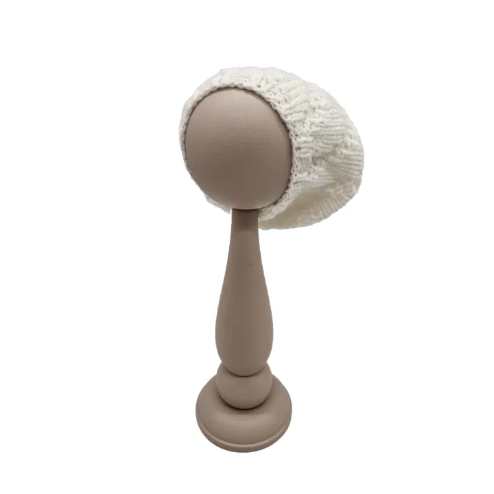 Берет для куклы БР-01 цв.белый, обхват 27см для кукол