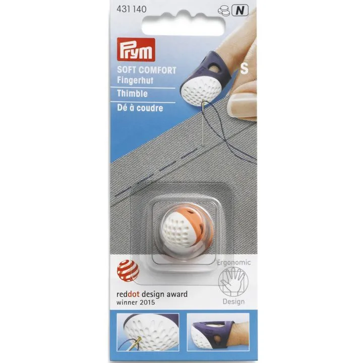 Наперсток Ergonomics PRYM р-р S цв.оранжевый 431140 для кукол