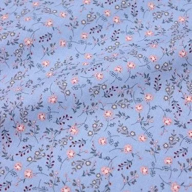 Ткань хлопковая Рассвет цв.винтажно-голубой 48*50cм 2750 для кукол | 1