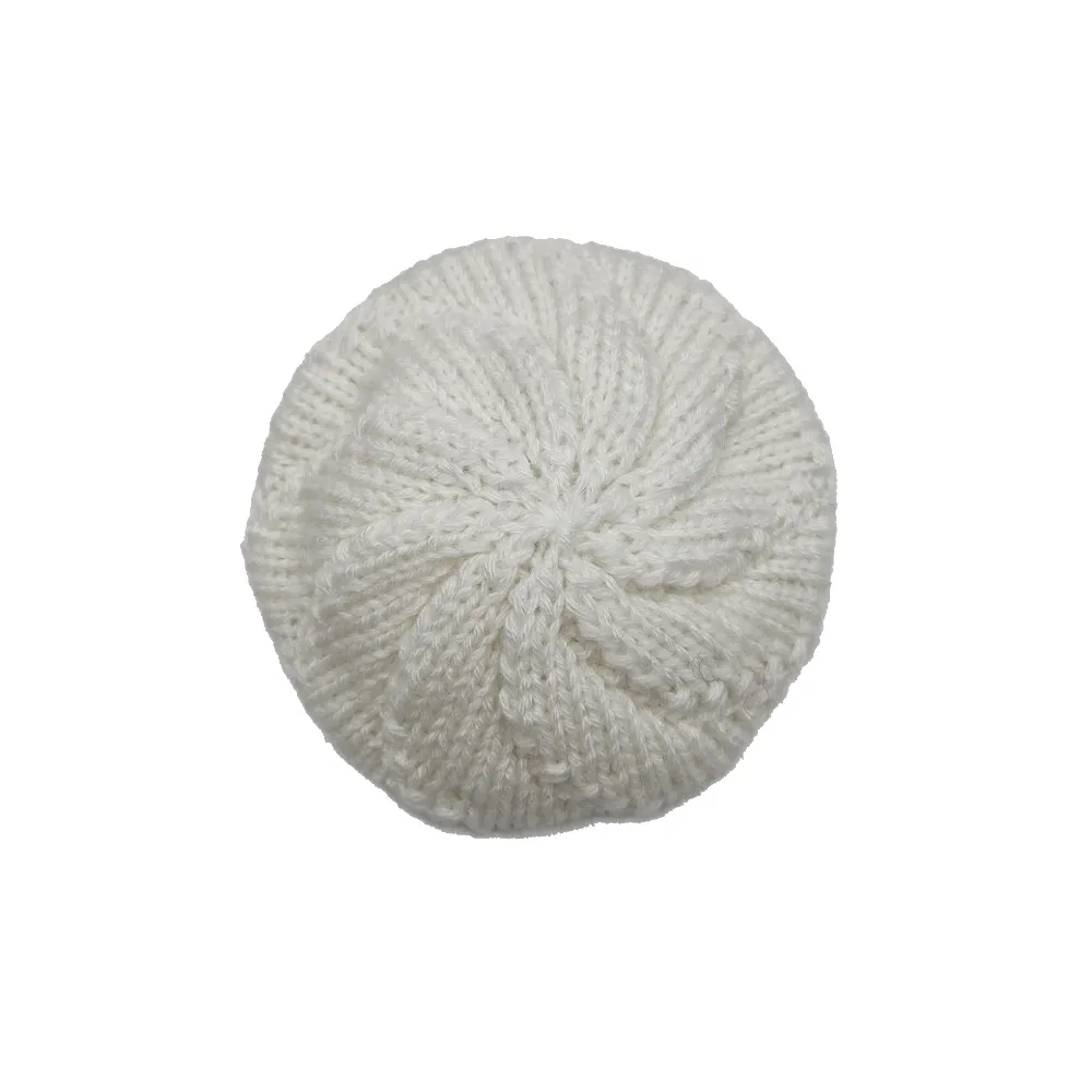 Берет для куклы БР-01 цв.белый, обхват 27см для кукол | 3