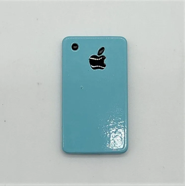 Мобильный телефон Apple цв.бирюза 2,6*1,4см МБ-06 для кукол | 1