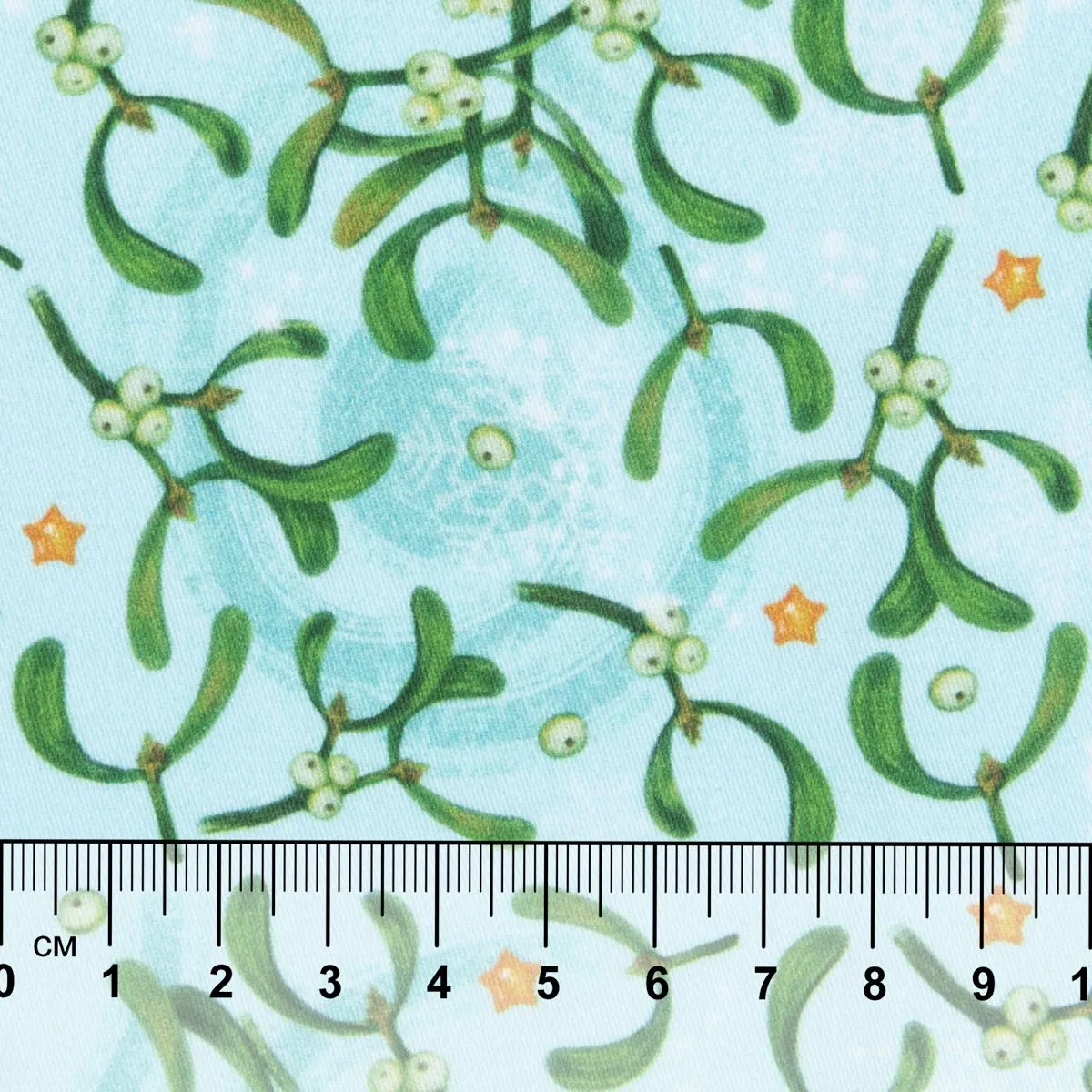 Ткань хлопковая НОВОГОДНЯЯ СКАЗКА 50*50см цв.НС-14 голубой для кукол | 1