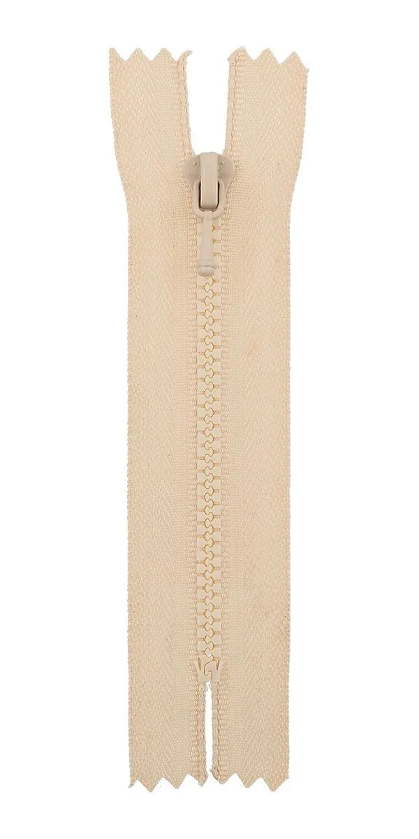 Молния-мини Трактор пластик 8см НЕразъёмная цв.кремовый (№146) ZipD 3Т для кукол | 1