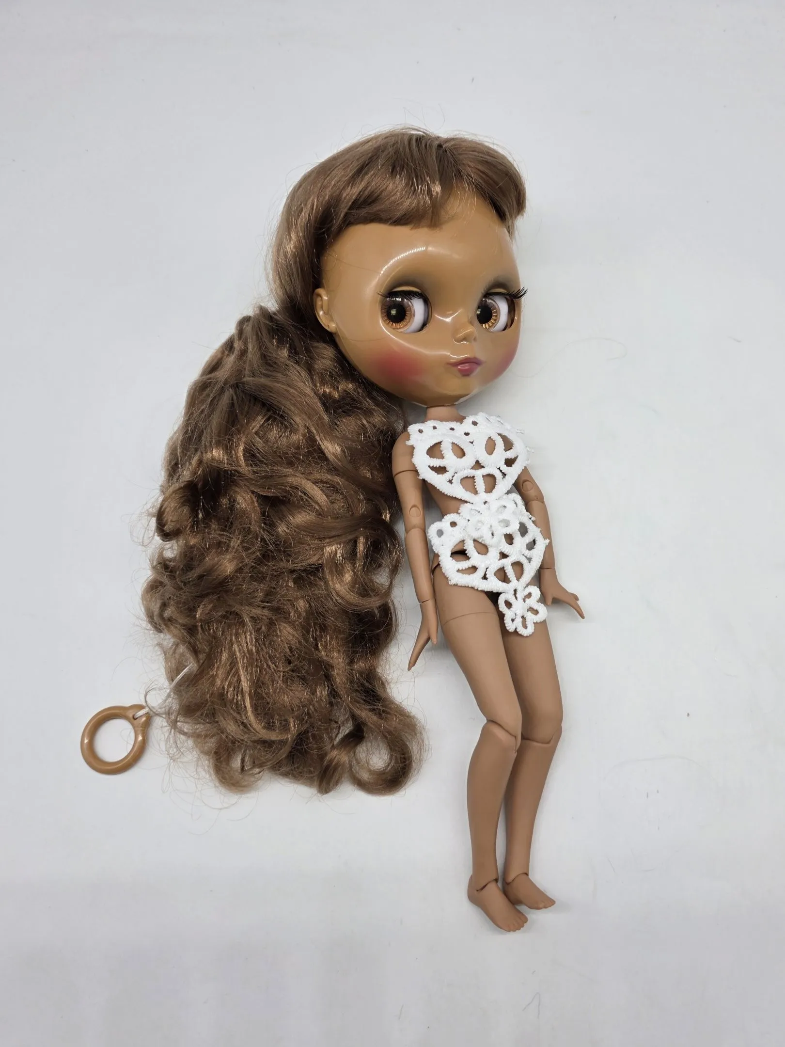 Блайз Blythe 30см цв.тёмный, волосы молочный шоколад БЕЗ ОДЕЖДЫ для кукол | 2