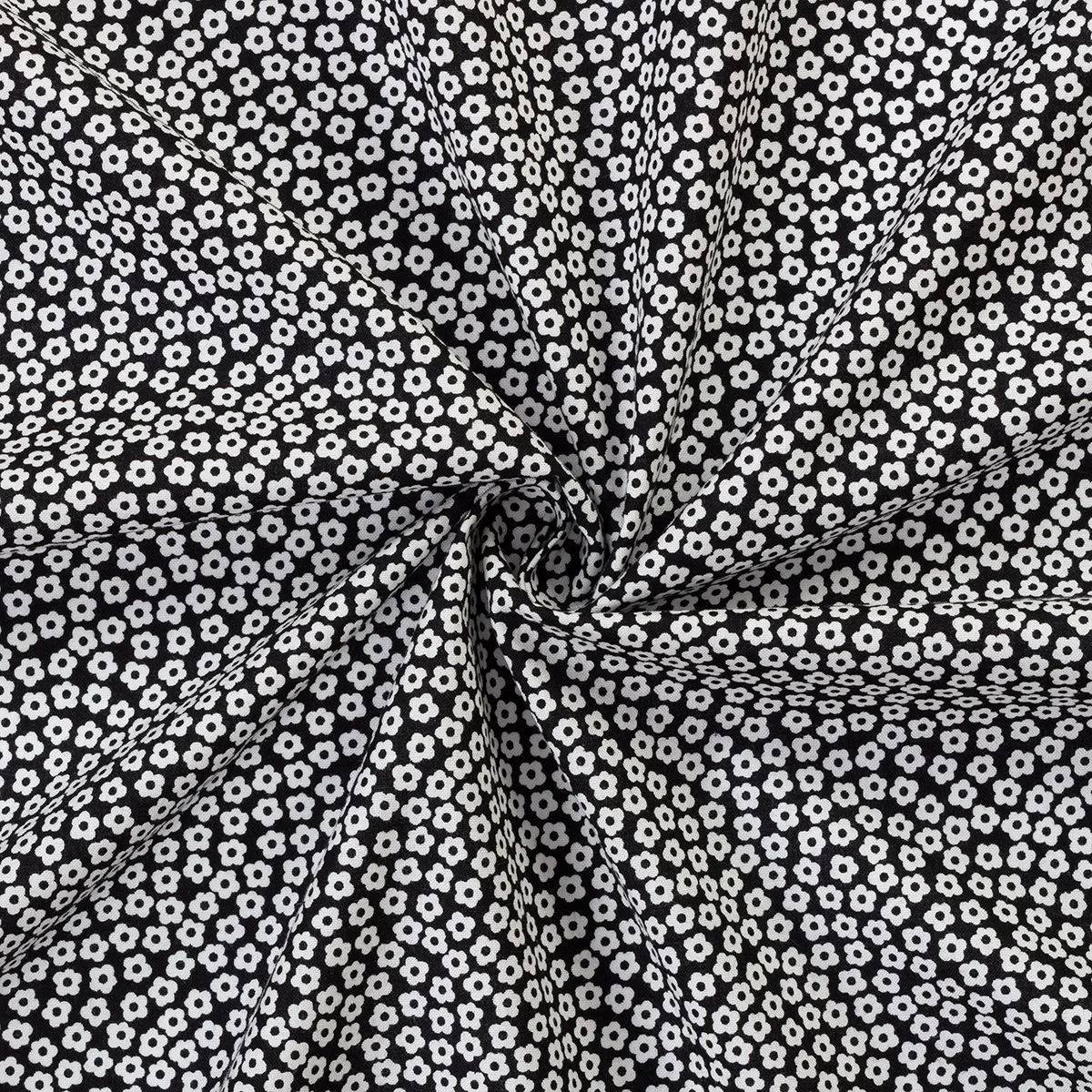 Ткань хлопковая 4517 цв.чёрный (901) 50*55см для кукол | 1