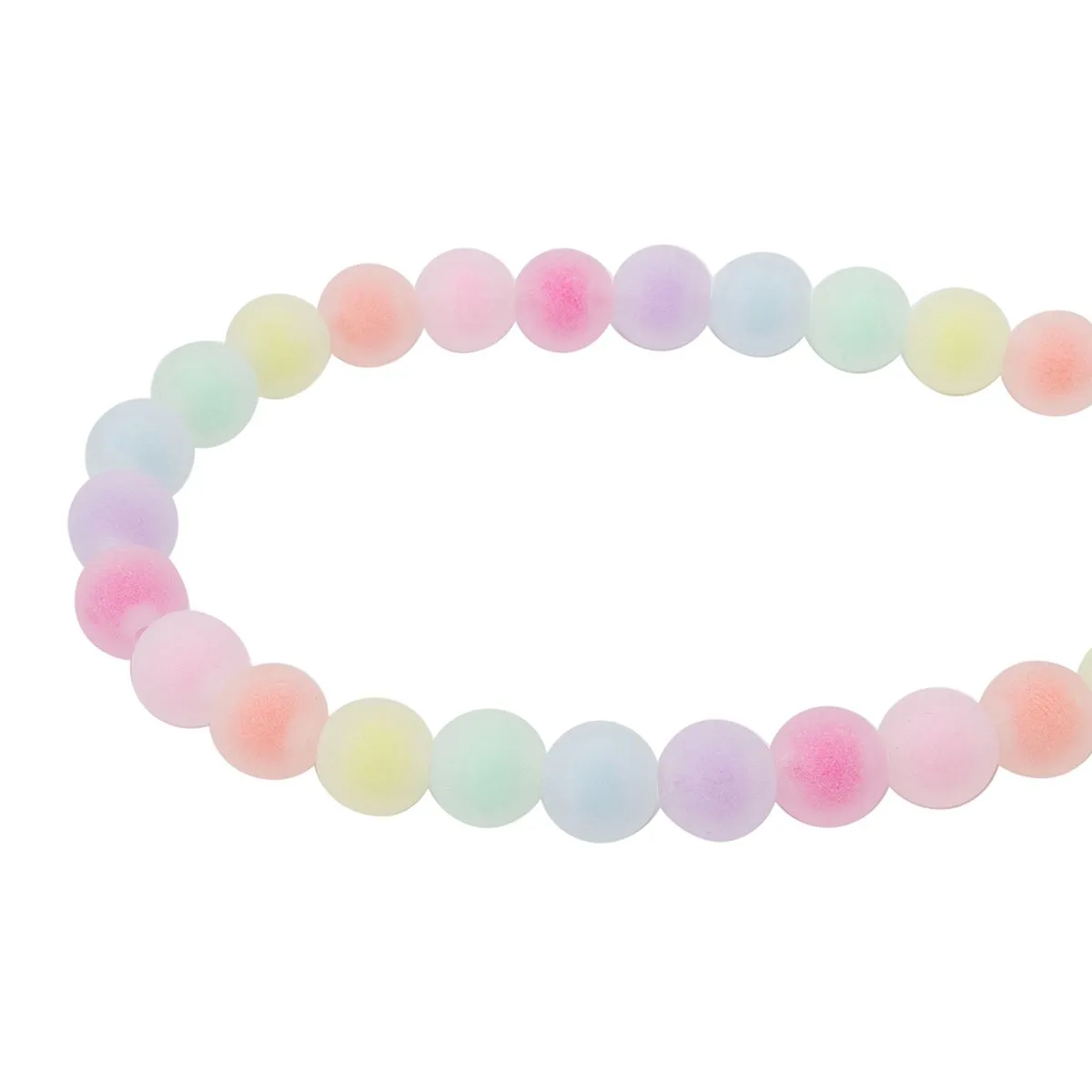 Бусины пластиковые матовые, круглые d-10мм, 50гр. цв.микс 7748411 для кукол | 2