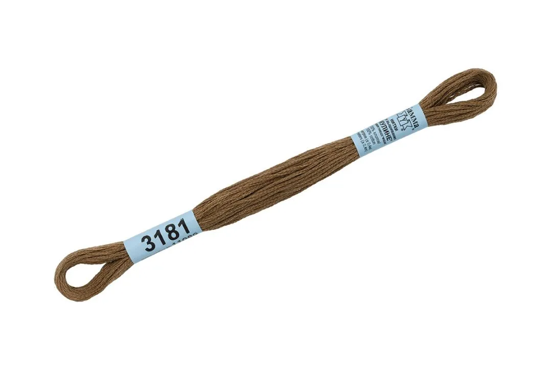 Мулине Gamma цв.№3181 св.коричневый 100% хлопок для кукол
