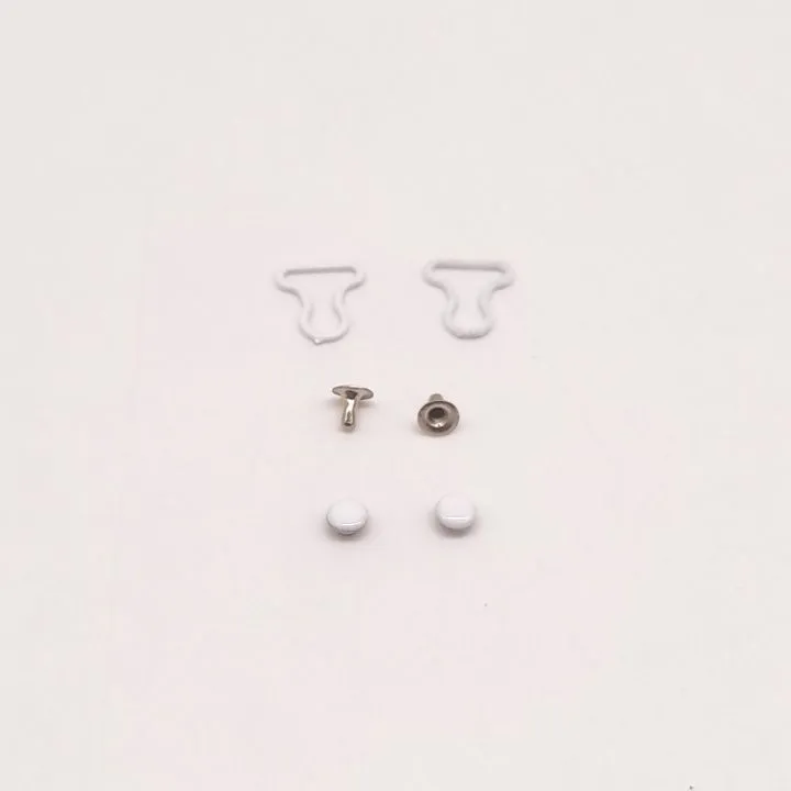 Миниатюрные пряжки для кукольной одежды 6мм+3мм цв.белый (02) 1пара ПР-44 для кукол