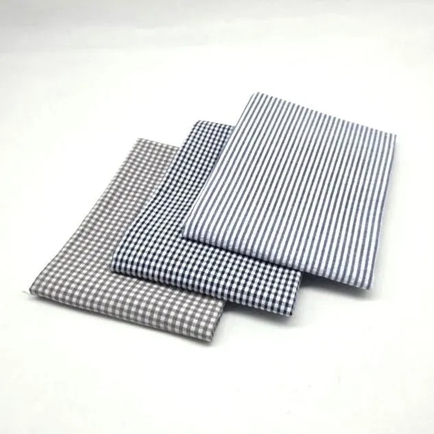 Набор ткани хлопок Клетка/Полоска (3 шт.) 28140 для кукол